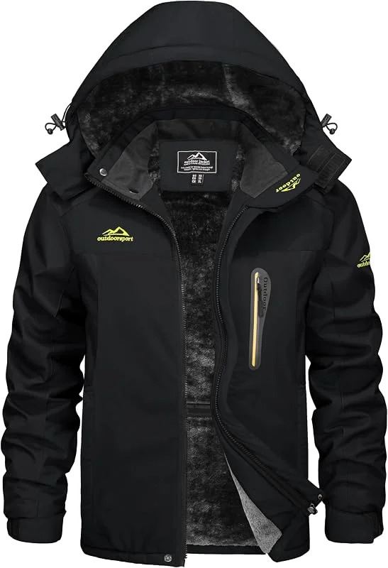 KEFITEVD Vestes Ski Homme Imperméable Polaire Chaud Manteaux Respirant — Vetements ski