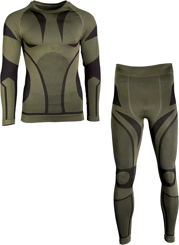 Mil-Tec Performance sous-vêtements Fonctionnels pour Homme • Ensemble de sous-vêtements Thermiques Respirants et Chauds • sous-vêtements de Sport élastiques ou sous-vêtements de Ski — Vetements ski