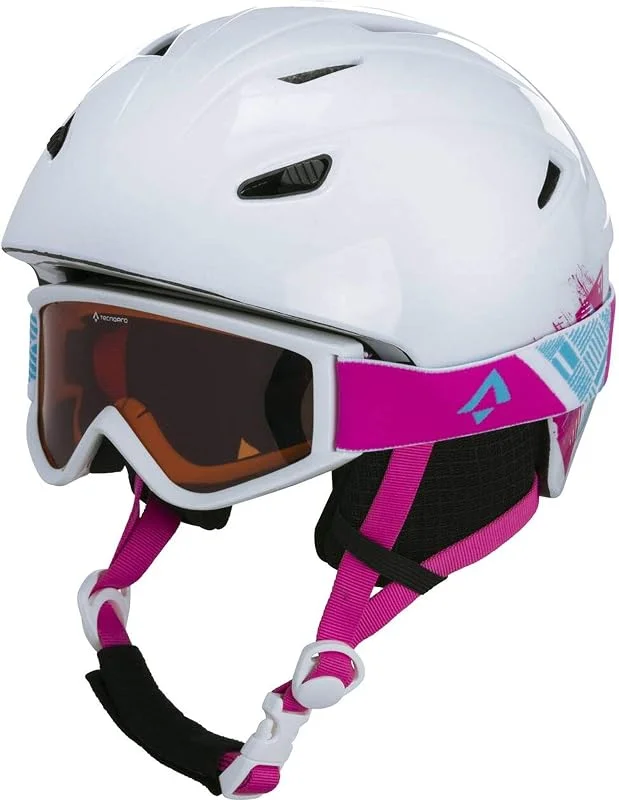 TECNOPRO Hs-016 + Freeze 2. Casques de Ski White, Pink XXS — Equipement ski