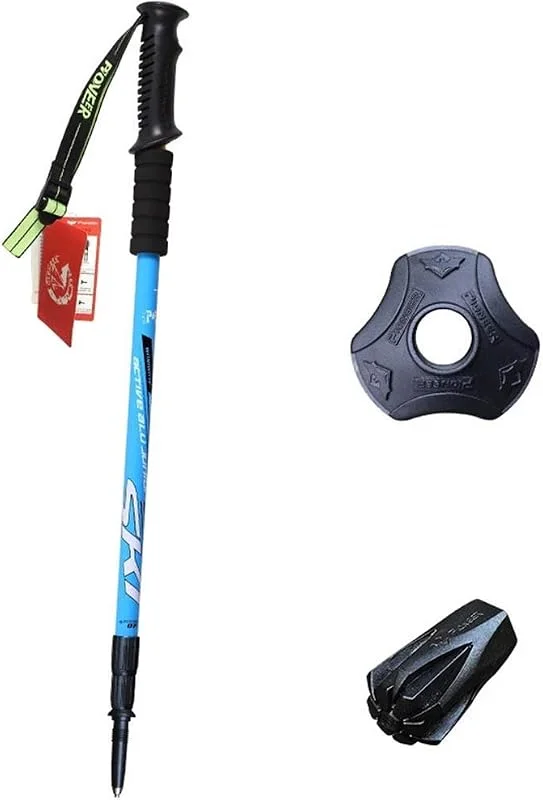 Bâtons De Marche Télescopique Bâtons De Trekking Ultral Léger Aluminium Télescopiques Réglable Bâton Télescopique 3 Segments Poignée EVA pour Trekking — Equipement ski