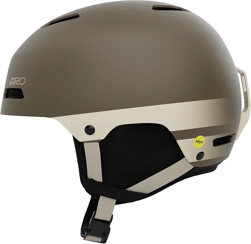 Giro Ledge FS MIPS Casque de Ski et de Snowboard M, Coque Rigide en ABS avec EPS, Protection MIPS, système in Form Fit System, Ventilation, Casque de Freestyle Matte Bark (Bicolore) — Equipement ski