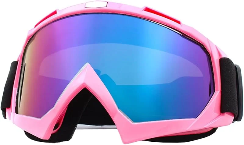 Lunettes de Ski Femme Rose avec Sac de Rangement Bordeaux 1 pièce Masque de Ski Anti-UV Compatible avec Lunettes, Design Ergonomique, pour Sports d Hiver et vélo en Montagne — Equipement ski