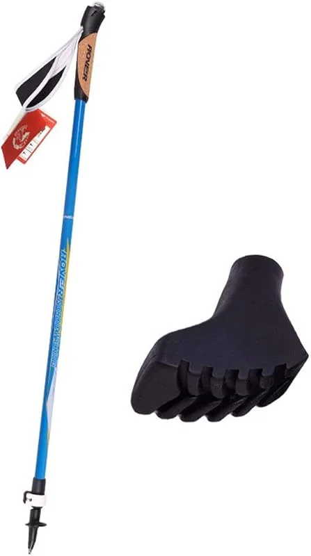 Trekking Pole avec, Voyage Pôle De Randonnée Poteau De Marche Fibre De Carbone Pliant Stick d'escalade Ultralight Pliable, Anti-Choc avec Mousse EVA Poignée — Equipement ski
