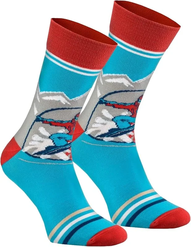 Rainbow Socks - Femme Homme drôle Chaussettes - Chaussettes d'hiver - 1 paire — Equipement ski