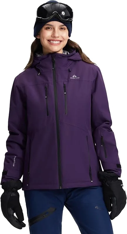Pioneer Camp Veste de ski pour femme - Imperméable - Coupe-vent - Chaude - Pour l'hiver - Pour le ski, le snowboard, la randonnée — Vetements ski