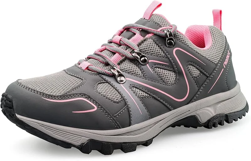 riemot Chaussures de Randonnée Femme Imperméables Basses Respirantes pour Marche Sportive Léger Antidérapant Voyage Montagne avec Semelle Antidérapante — Equipement ski