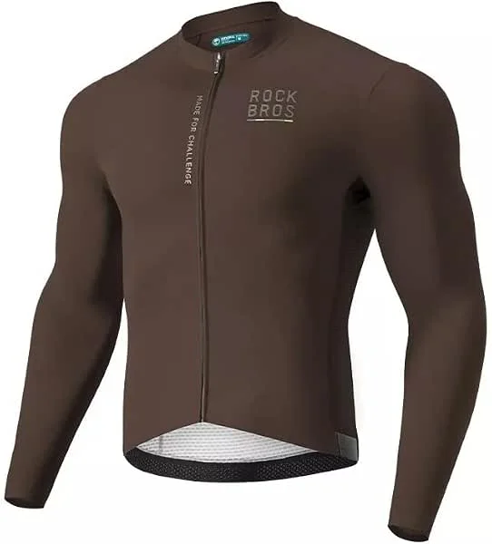 ROCKBROS Road to Sky Maillot de Cyclisme Manches Longues Homme Respirant Séchage Rapide pour VTT Route Course à Pied Sports Outdoor — Vetements ski