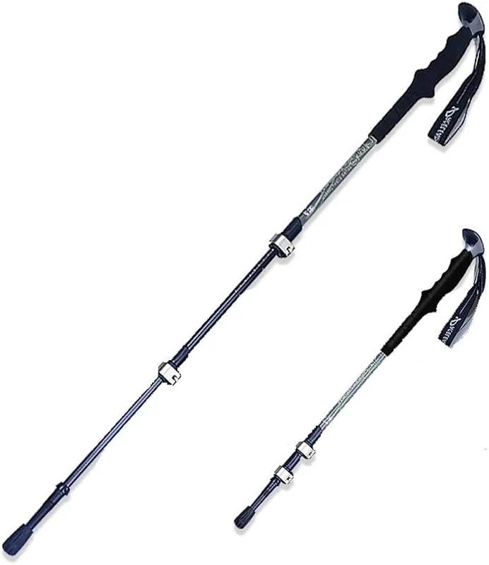 Bâtons De Randonnée Alliage D'aluminium 7075, Poids 270g, Manchon De Protection Antidérapant, Système De Verrouillage en Alliage, Bracelet Amovible en Nylon Bicolore — Equipement ski
