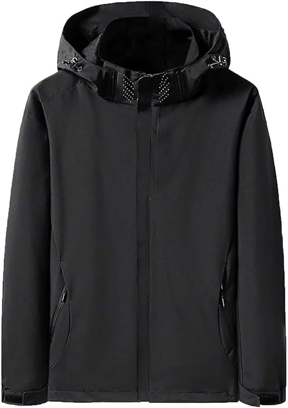 Veste de ski pour homme et femme - Automne - Softshell - Coupe-vent - Veste thermique - Fermeture éclair - Poches - Veste à capuche - Imperméable - Veste de mi-saison - Taille M L XL — Vetements ski