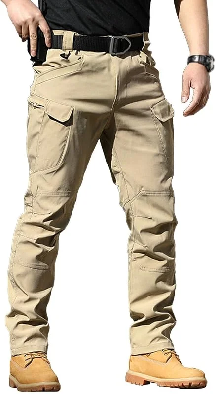 Pantalon De Travail pour Homme avec Genouillère Pantalon+Homme+Ski Cargo Taille Haute Jogging Slim Survêtement Léger Tactique Militaire Randonnée Chasse Moto — Vetements ski