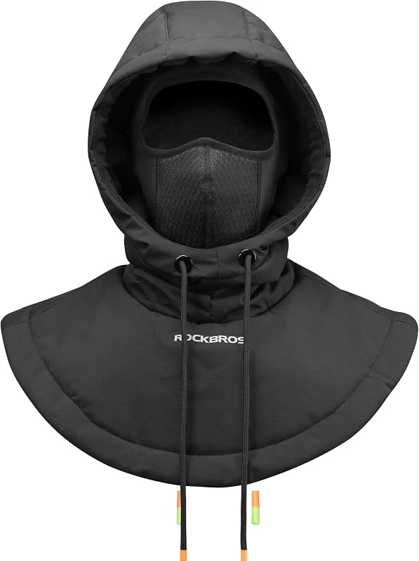 ROCKBROS Cagoules Polaire Homme Balaclava Chaud Coupe-Vent Cache-Cou à Capuchon sous Casque pour Vélo Moto Ski Trottinette — Equipement ski