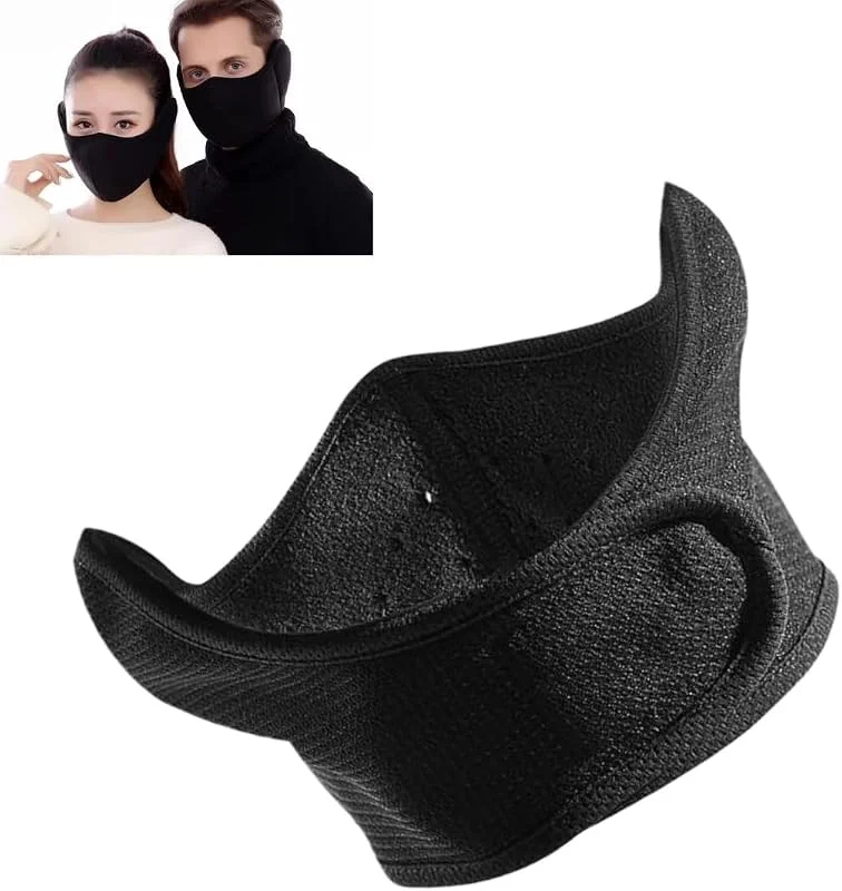 Hiver Chaud Demi Masque, Demi Masque Coupe Vent Masque de Ski avec Cache-Oreilles réglables pour Adultes pour Moto, vélo, Ski, Snowboard, Randonnée, Activités de Plein Air — Equipement ski