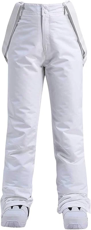 Pantalon de neige pour femme avec bretelles : pantalon de snowboard pantalon de ski extérieur coupe-vent salopette de randonnée pantalon de trekking pantalon d'hiver chaud pantalon fonctionnel — Vetements ski