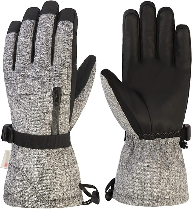Gants de ski thermiques pour écran tactile -29 ℃ - Résistants au froid - Gants d'hiver imperméables et chauds pour le ski, le snowboard, le cyclisme, la course, l'escalade, la randonnée et — Vetements ski