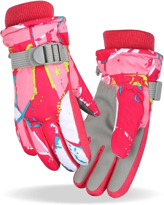 Gants de Ski Enfant Hiver 3-12 Ans, Chauds Déperlants Coupe-Vent — Vetements ski