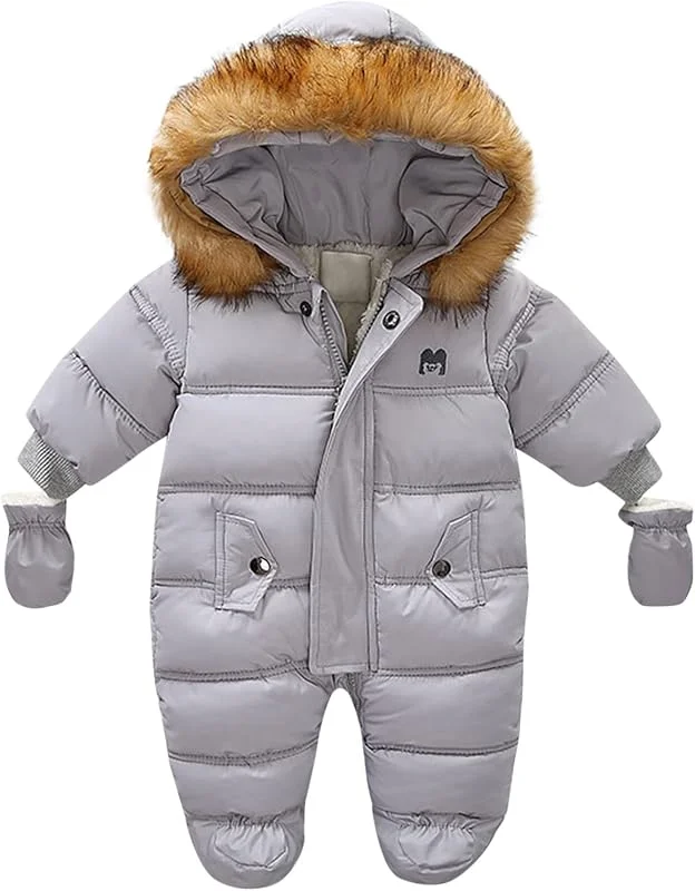 Combinaison De Neige Bébé Enfant Garçon Fille Pull Manteaux Hiver Épais Chaud À Capuche Ensemble De Vêtements 6-9 Mois Combinaison Pour Garçons Filles Combinaison Hiver Bebe Garcon — Vetements ski
