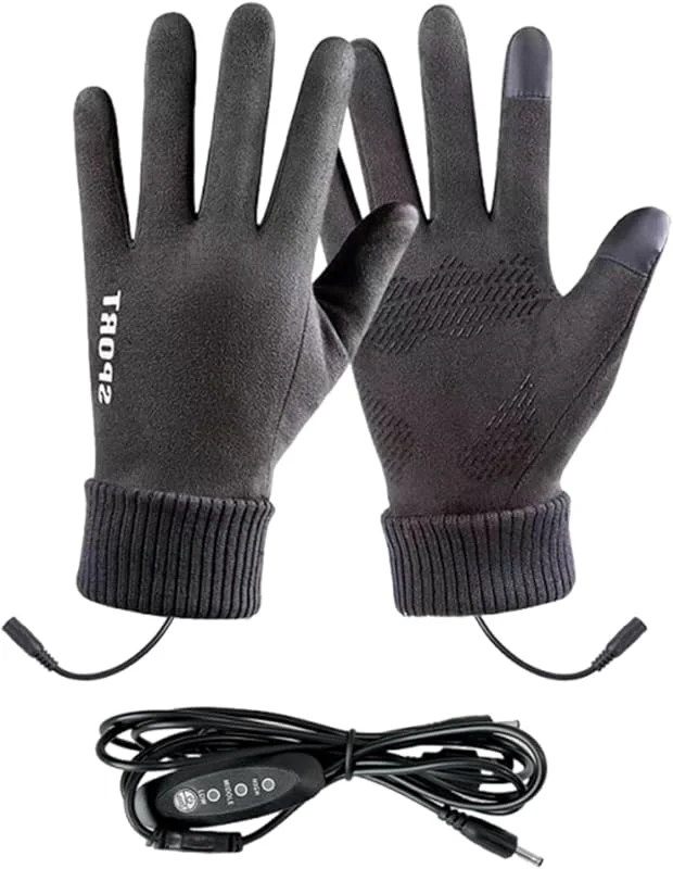 Gants chauffants pour femme, 3 niveaux, moufles tactiles — Vetements ski