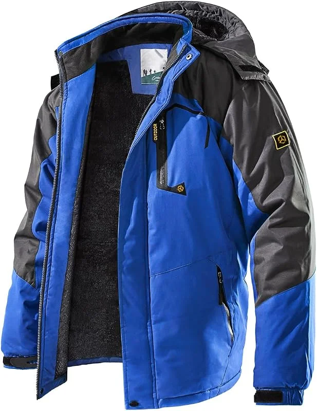 CARWORNIC Veste coupe-vent à capuche pour homme - Pour la randonnée et le snowboard — Vetements ski