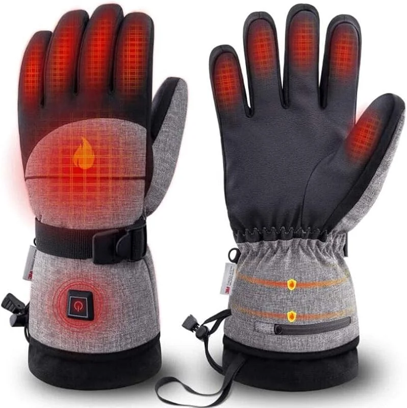 CHEWYNP Gants Chauffants Gants Chauffants Gants Chauffants Rechargeables, Gants de Ski Chauffants imperméables, Gants Chauds, température sûre et constante, Peuvent être utilisés pour Le s — Vetements ski