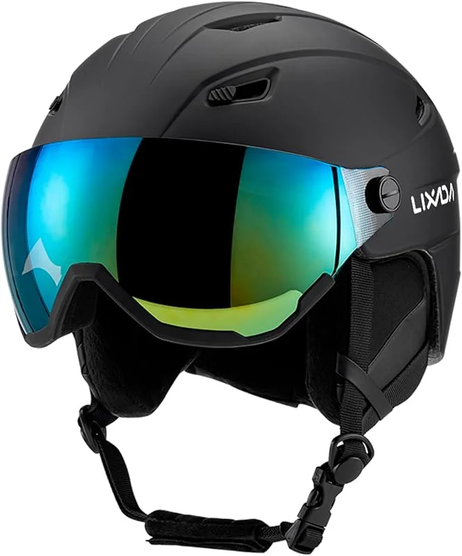 Lixada Casque de Ski et Snowboard, Casque À Neige avec Lunettes de Ski Anti-buée Anti-UV léger Adultes Antichoc et Universel pour Skating 2 Tailles Disponibles — Equipement ski