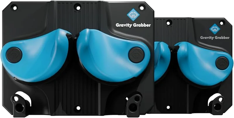 Gravity Grabber Support Mural pour Ski et Snowboard - Pour Tout Type de Ski ou Snowboard - Protège Rocker et Extrémités - Sans Risques - 2x - Cyan — Equipement ski