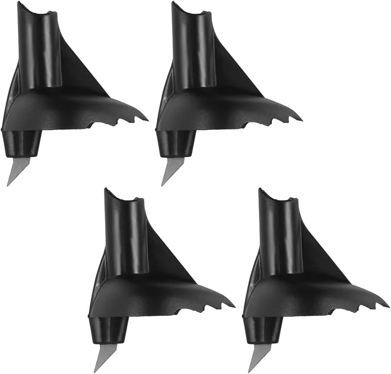 Healvian 4 Pièces Protège-Embouts Universels pour Bâtons de Randonnée en Nylon et Acier Tungstène, Embouts Anti-Bruit et Résistants la Saleté pour Terrain Dur et Neige — Equipement ski