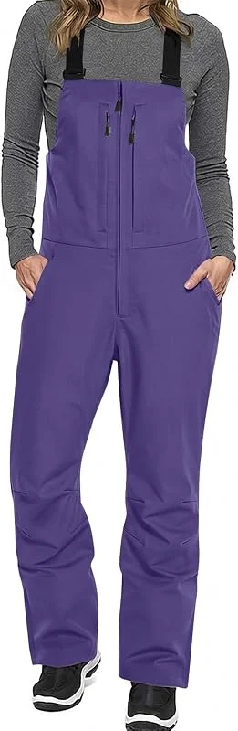 Generisch Salopette de snowboard isolée pour femme avec jupe pare-neige pour l'hiver (violet, M) — Vetements ski