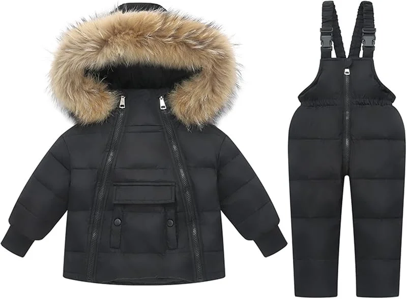Unisexe Bébé Combinaison De Neige À Capuche Manteau Veste Combinaison Habit De Neige Ensemble De Vêtements 6-9 Mois Combinaison À Capuche Vêtements Combinaison Bebe Hiver 18 Mois — Vetements ski