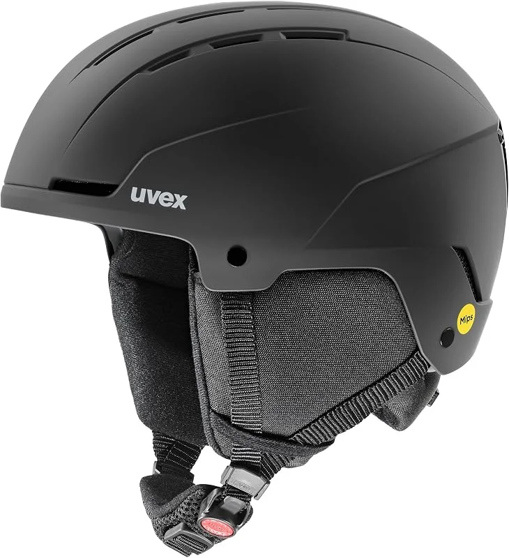 uvex Glance MIPS - Casque de Ski Solide pour Adults - réglage de la Taille Individuel - Ventilation optimisée - Black Matt - 54-58 cm — Equipement ski