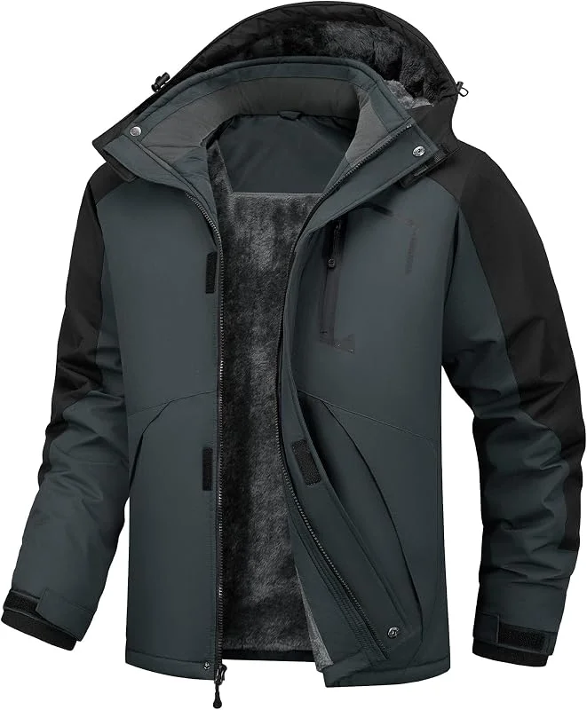 Veste de Ski Homme Imperméable Polaire Coupe-Vent Hiver Chaud Neige — Vetements ski