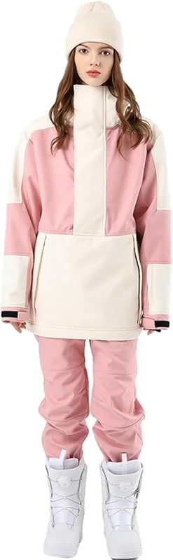 Homme Femme Combinaison de Ski, Ensemble de Vestes et Pantalons de Ski Pour Femme, Combinaison de Ski Hommes Mode Casual Épais Chaud Snowboard Skisuit — Vetements ski