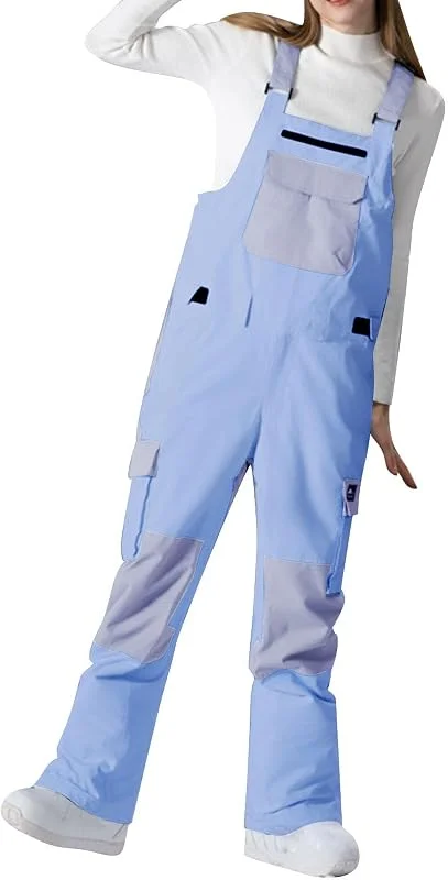 Pantalon de neige pour femme - Salopette d'hiver - Salopette de ski - Imperméable - Pantalon de snowboard - Coupe-vent - Pantalon de pluie - Pantalon de trekking - Pantalon fonctionnel — Vetements ski