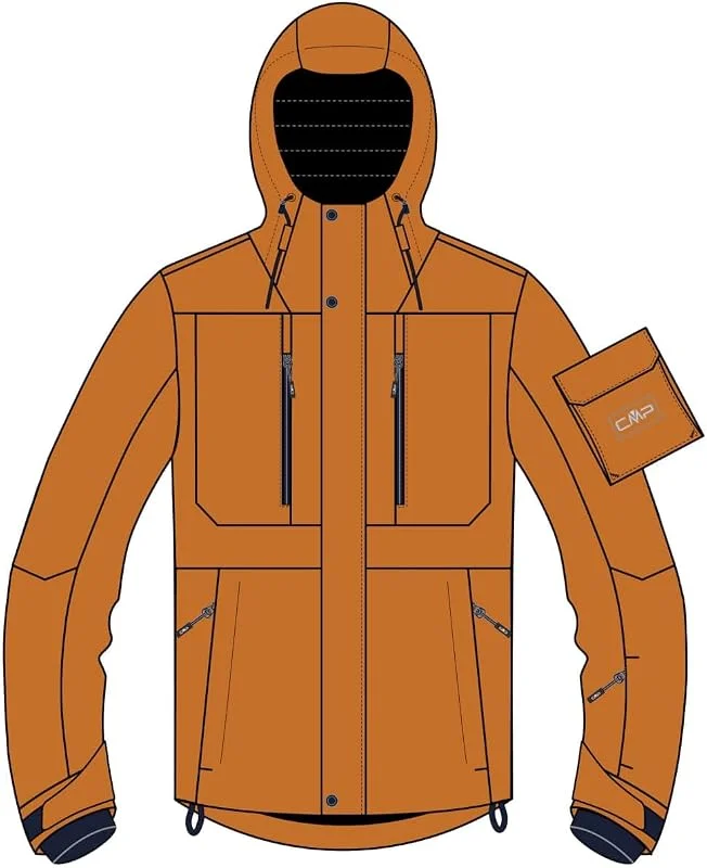 CMP Giacca Sci Da Uomo Con Cappuccio Fisso Veste de ski à capuche fixe pour homme — Vetements ski