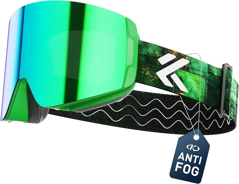 KAPVOE Masque Ski Magnétique pour Porteurs de Lunettes OTG Snowboard K718 — Equipement ski