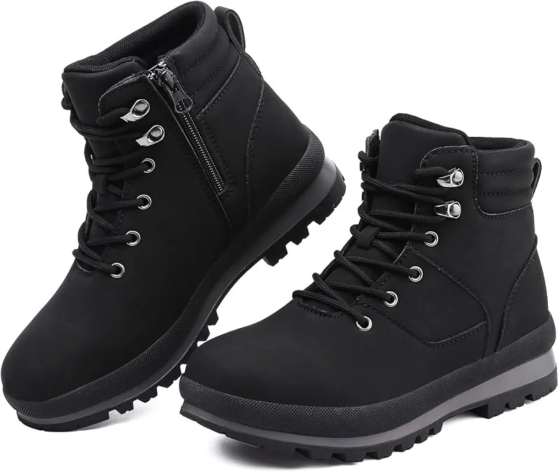 Bottes de marche pour femme - Bottes de randonnée imperméables mi-mollet à lacets légères et antidérapantes pour le trekking en plein air — Equipement ski