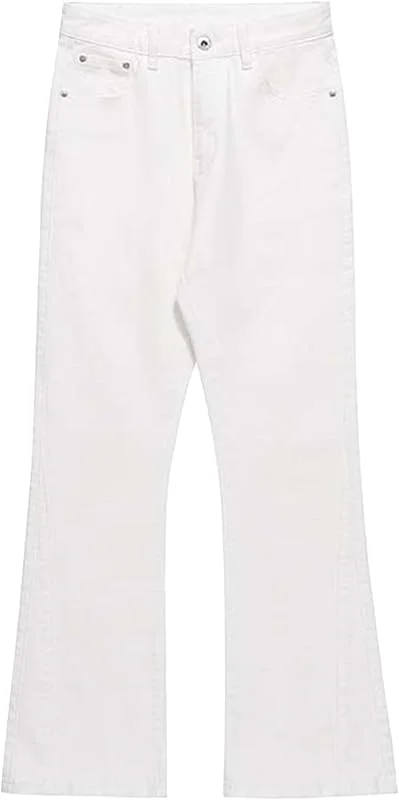 Générique Hommes Casual Vintage éVasé Pantalons Hommes Taille Haute éVasé Jeans Homme Stretch Slim Jeans — Vetements ski