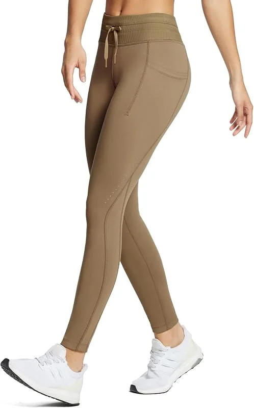 baleaf Legging en Polaire imperméable pour Femme - Pantalon Thermique Taille Haute avec Poches — Vetements ski