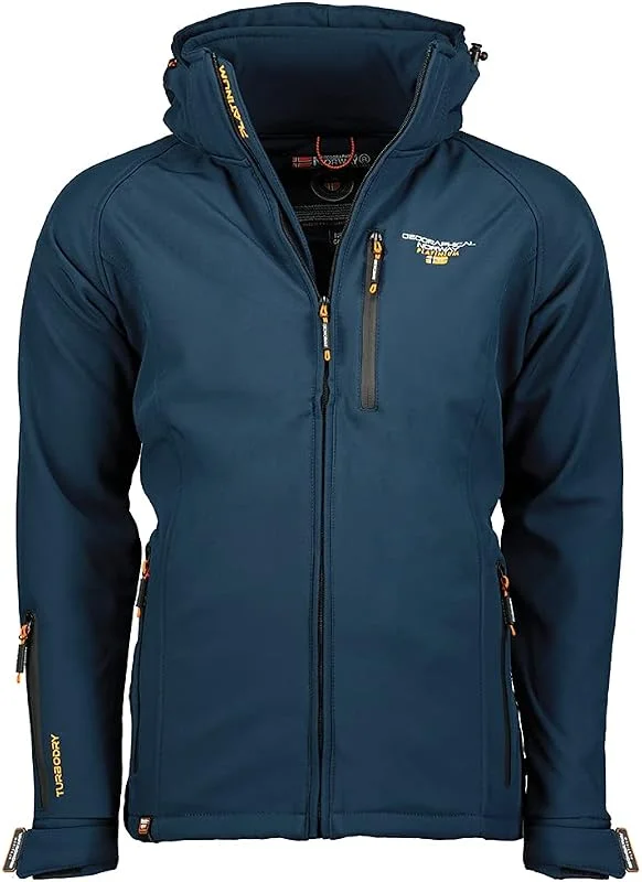 Geographical Norway Taboo Men - Veste Homme Softshell Capuche Impermeable - Manteau Polaire Blouson Coupe Vent Resistant Travail - Vetement Randonnee Ski Automne Hiver Printemps — Vetements ski