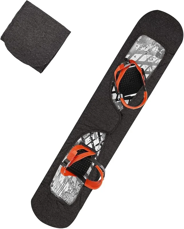 Housse de protection pour snowboard avec fixation ouverte, protège le snowboard des rayures, coussinets de fixation en tissu extensible pour emballer dans un sac de snowboard — Equipement ski