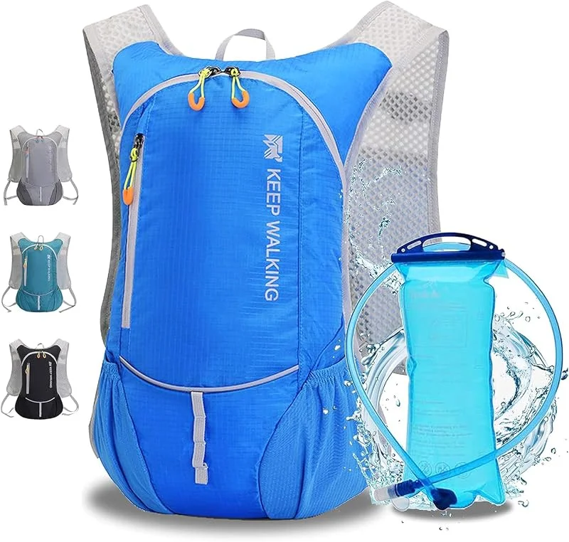 Sac à Dos d Hydratation, Sac à dos d'hydratation avec vessie d'hydratation 2L Course en plein air Cyclisme Vélo Randonnée Escalade Ski Poche de chasse, Sac à dos d'eau avec hydratation pour hommes et femmes — Equipement ski