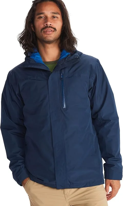 MARMOT Ramble Component Jacket Veste imperméable chaud, Veste de pluie légère à capuche 3 en 1, Imperméable coupe-vent et respirant Homme (lot de 1) — Vetements ski