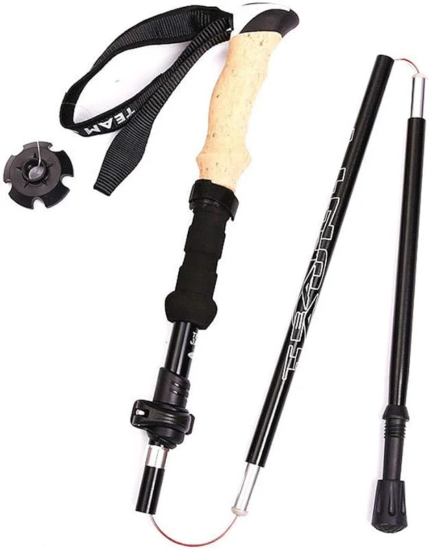 Bâtons De Randonnée 1 Paire De Bâtons De Marche en Aluminium Léger Réglables, Longueur De Rangement 37 Cm avec Poignée en Mousse EVA Souple pour La Marche, Trekking Senior — Equipement ski