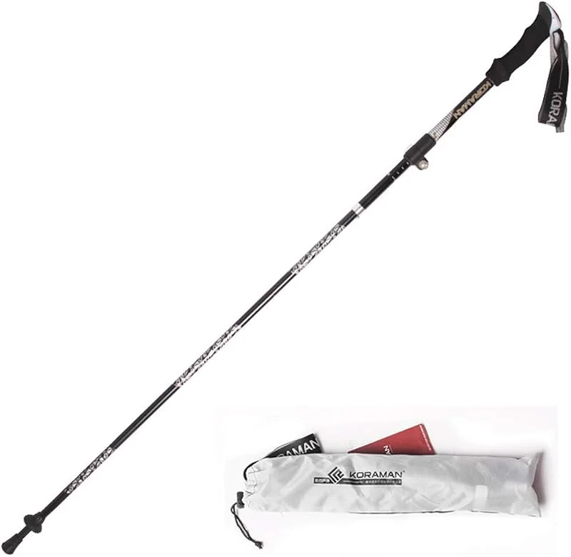 1 Bâton De Randonnée en Aluminium+Carbone, Eva Poignée, Ultraléger 258g, Antichoc Antidérapant Escalade Trekking avec — Equipement ski