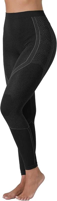 Risalti Leggings Femme Thermique Energy - Legging Femme Respirants Élastiques, Vêtements pour Femmes Thermiques en Microfibre, Legging De Sport Femme sans Couture - Made in Italy — Vetements ski