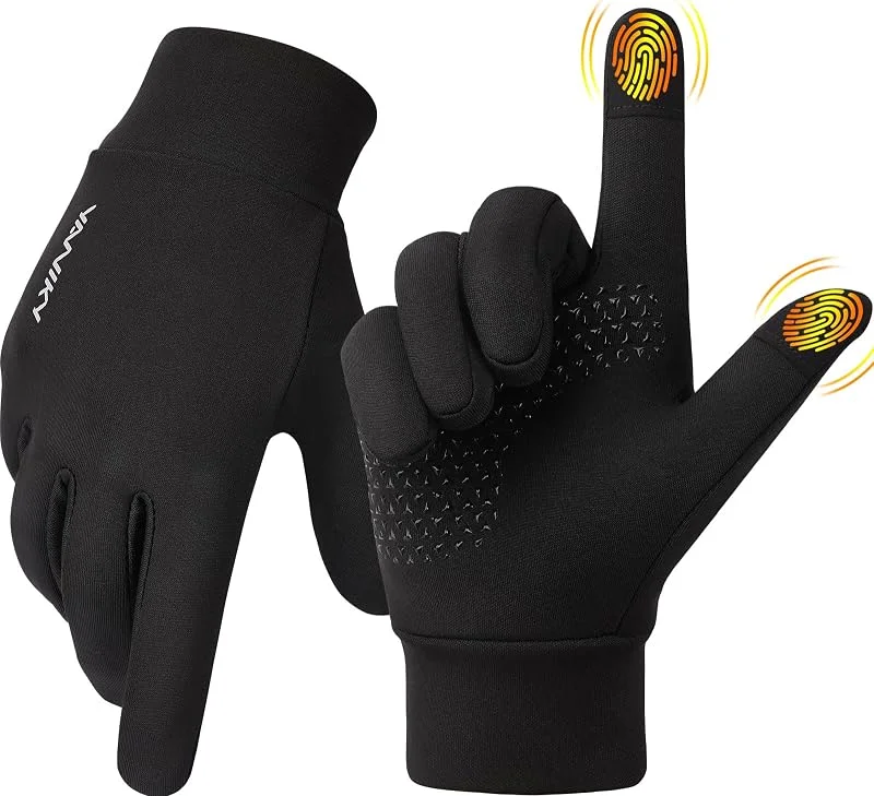 YANIKY Gants de Cyclisme Coupe-Vent et Thermiques - Pour Homme et Femme - Antidérapants - Écran Tactile - Pour Vélo, Course, Randonnée, Conduite — Vetements ski