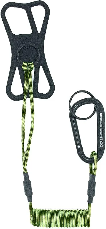 Rogue Fishing The Protector Attache de téléphone – Laisse de téléphone imperméable et rétractable pour kayak, ski et randonnée – Sangle de sécurité antivol – Accessoires anti-pickpocket pour téléphone — Equipement ski