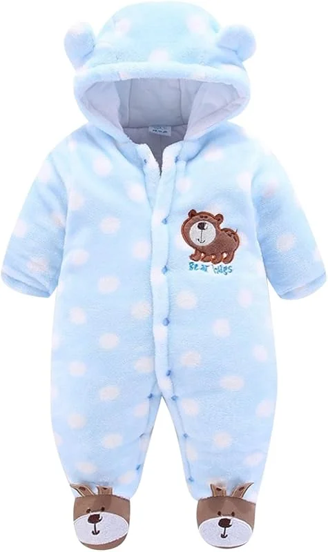 Combinaison De Neige Pour Bébé Fille - Fourrure Manteau Couleur Unie Avec Ceinture Grenouillère En Polaire Garçons Filles Jumpsuits Combinaison Pilote Bébé Hiver Combinaison Bebe Fille — Vetements ski