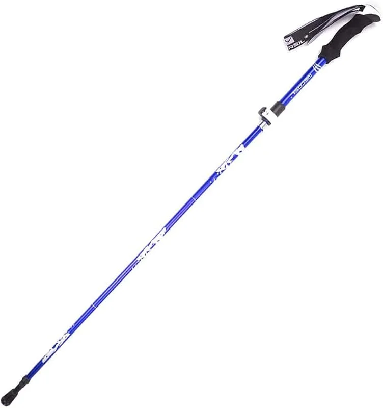 Bâton de randonnée en Fibre de Carbone en Alliage d'aluminium léger bâton de Trekking Pliable Alpenstock Escalade Ski télescopique — Equipement ski