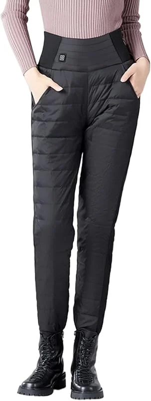 Pantalon de randonnée chauffant pour femme - Imperméable - En softshell - Coupe-vent - Doublure chaude - Pour l'hiver - Pantalon de ski - Pantalon de snowboard - Pantalon d'hiver avec poches — Vetements ski