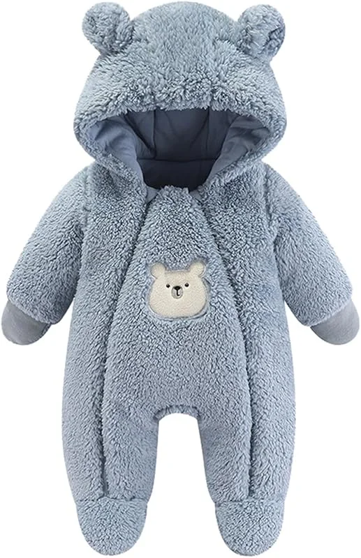 Bébé Polaire Combinaison De Neige Barboteuse À Capuche Hiver En Polaire Garçons Filles Jumpsuits Combinaison De Jeu Grenouillère Usure De Neige Imperméable Combinaison Enfant — Vetements ski